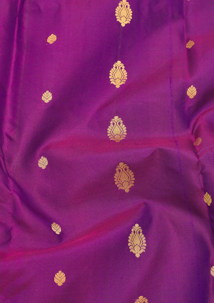 Purple Zariwork Pure Silk Saree