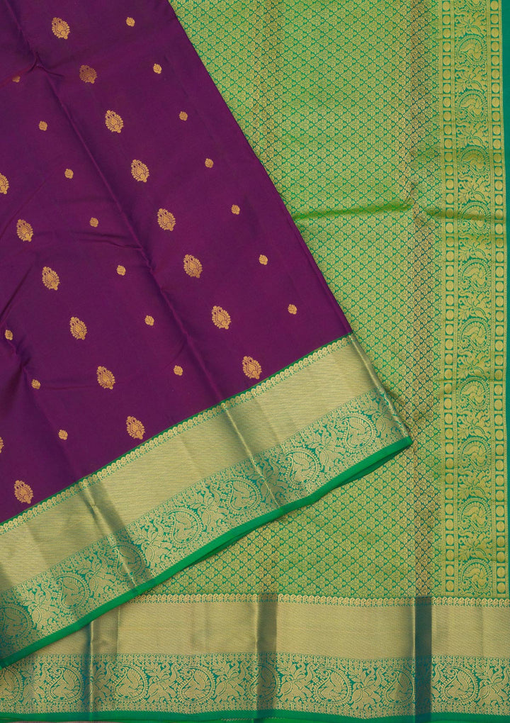 Purple Zariwork Pure Silk Saree