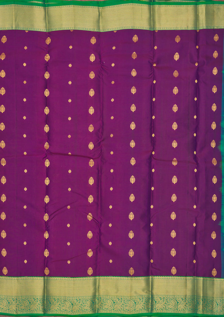 Purple Zariwork Pure Silk Saree