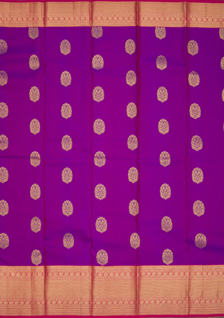 Purple Zariwork Pure Silk Saree