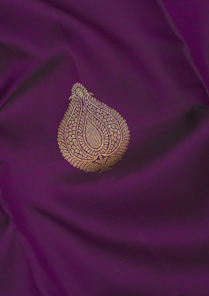 Purple Zariwork Pure Silk Saree