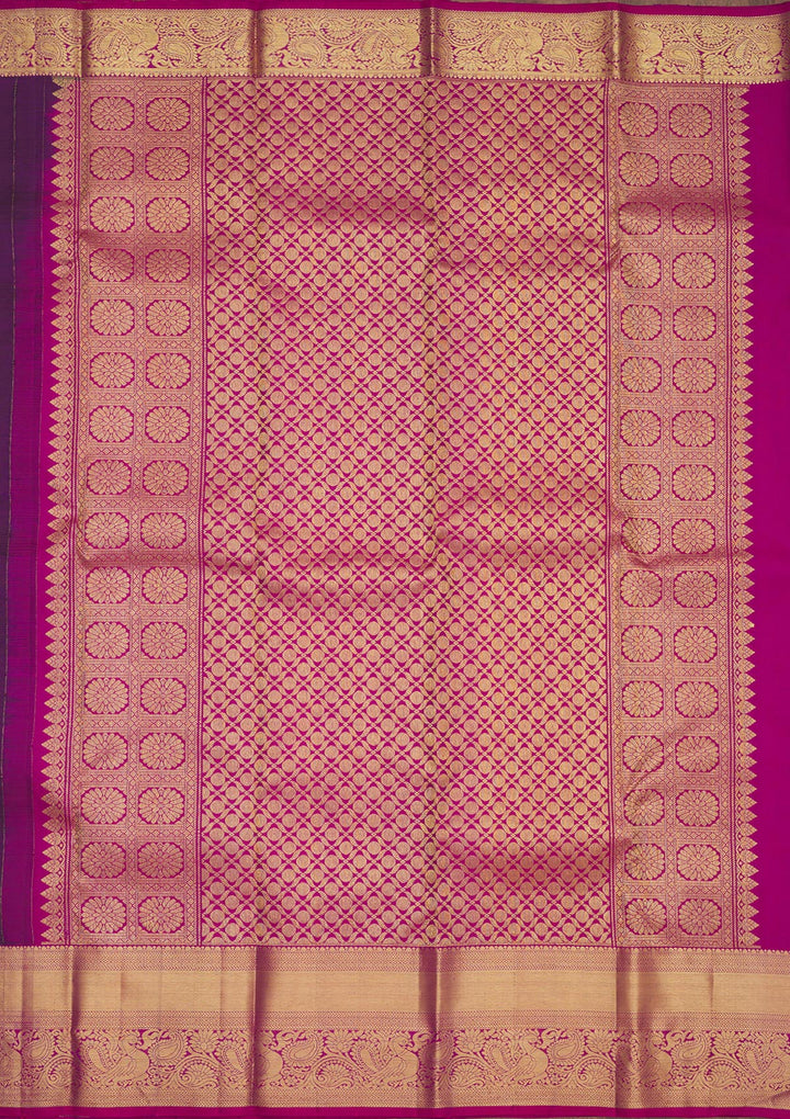 Purple Zariwork Pure Silk Saree