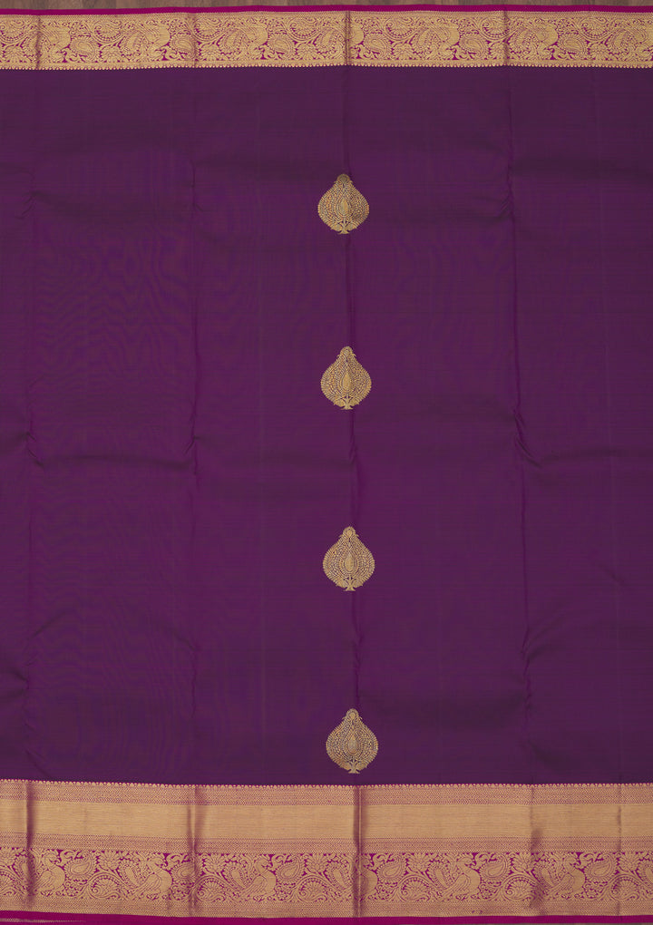 Purple Zariwork Pure Silk Saree