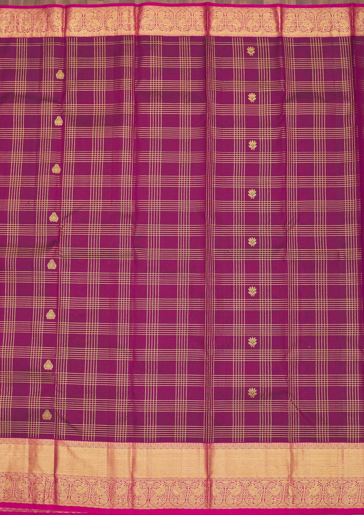 Purple Zariwork Pure Silk Saree