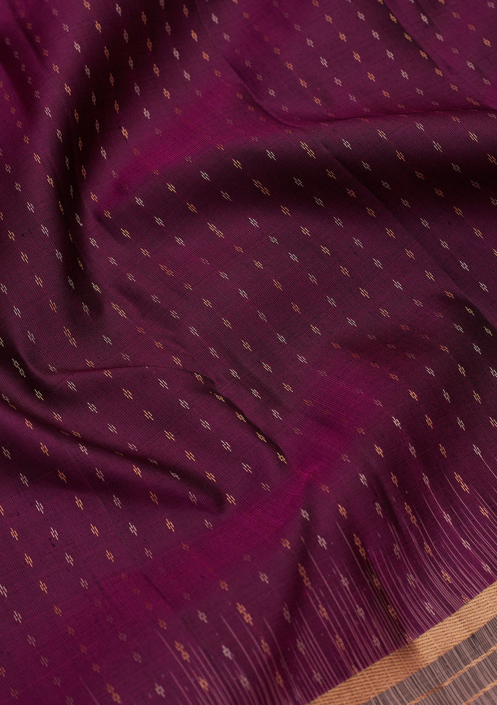 Purple Zariwork Pure Silk Saree