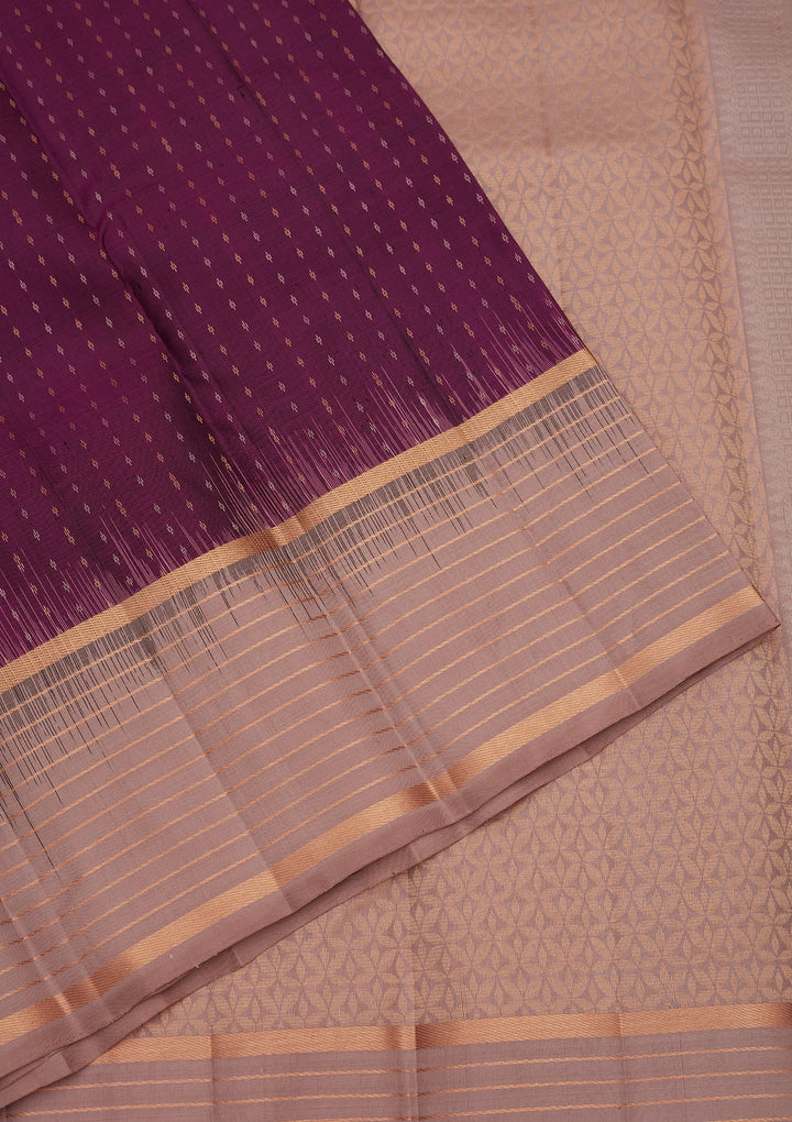 Purple Zariwork Pure Silk Saree