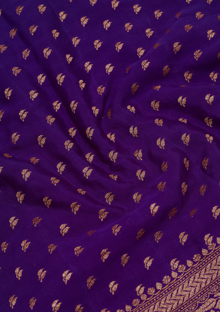 Purple Zariwork Pure Silk Saree