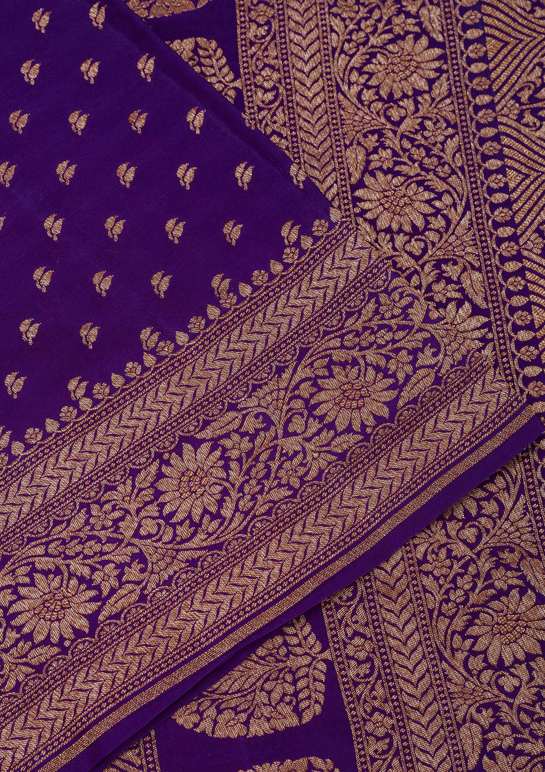 Purple Zariwork Pure Silk Saree