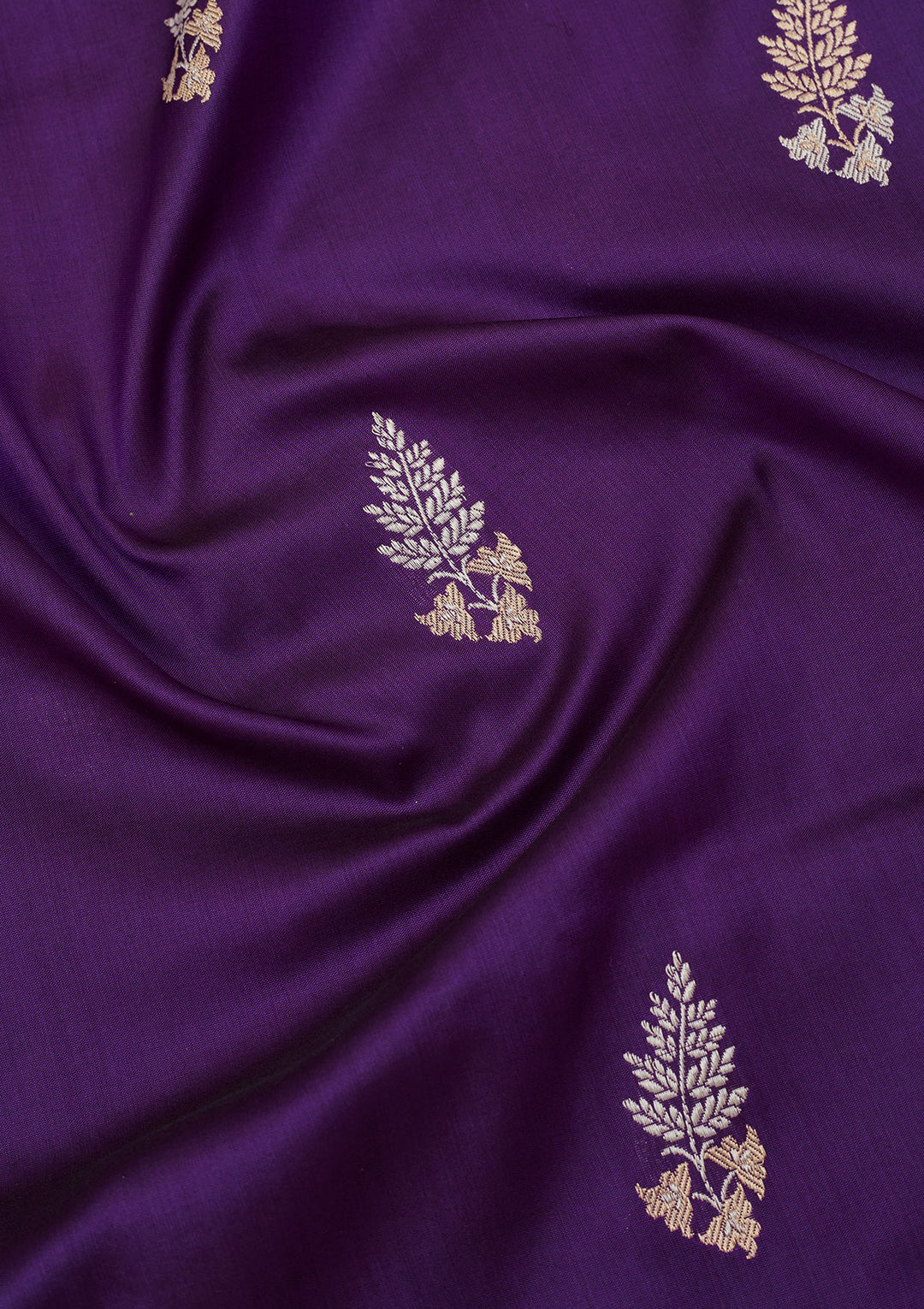 Purple Zariwork Pure Silk Saree