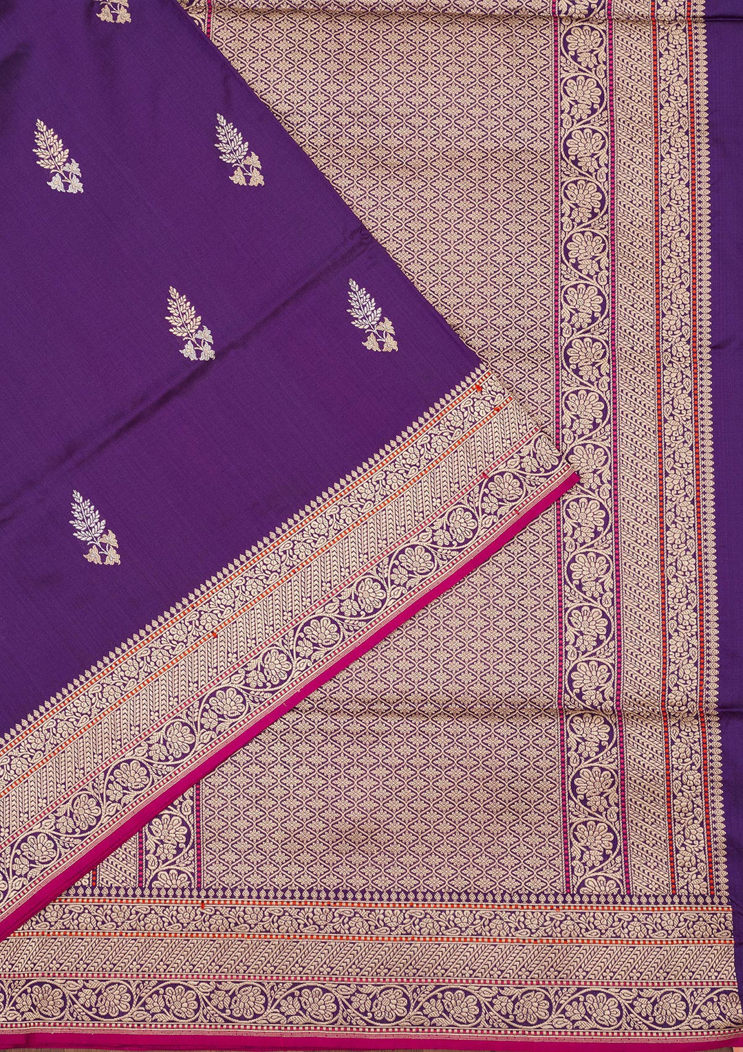 Purple Zariwork Pure Silk Saree