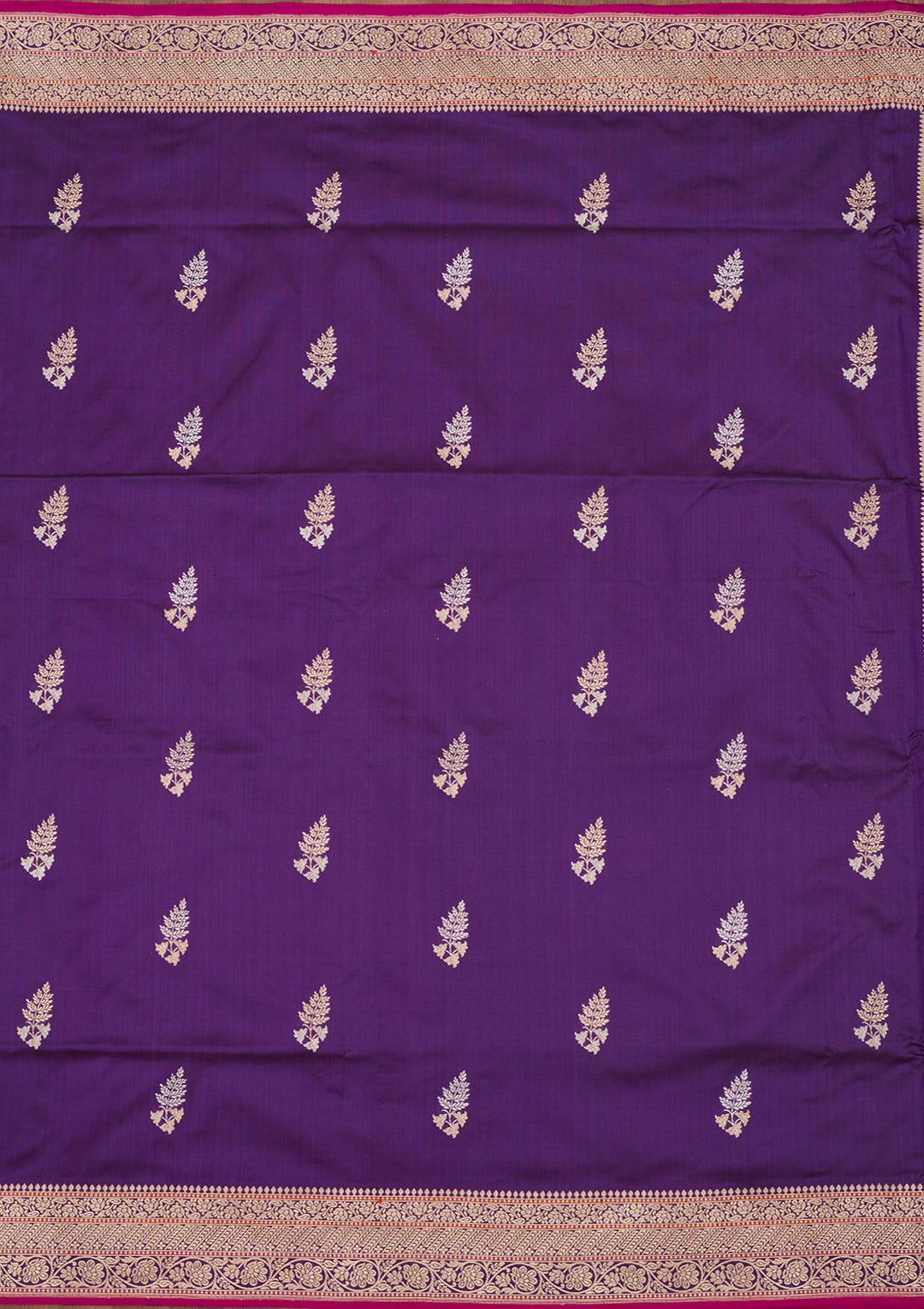 Purple Zariwork Pure Silk Saree