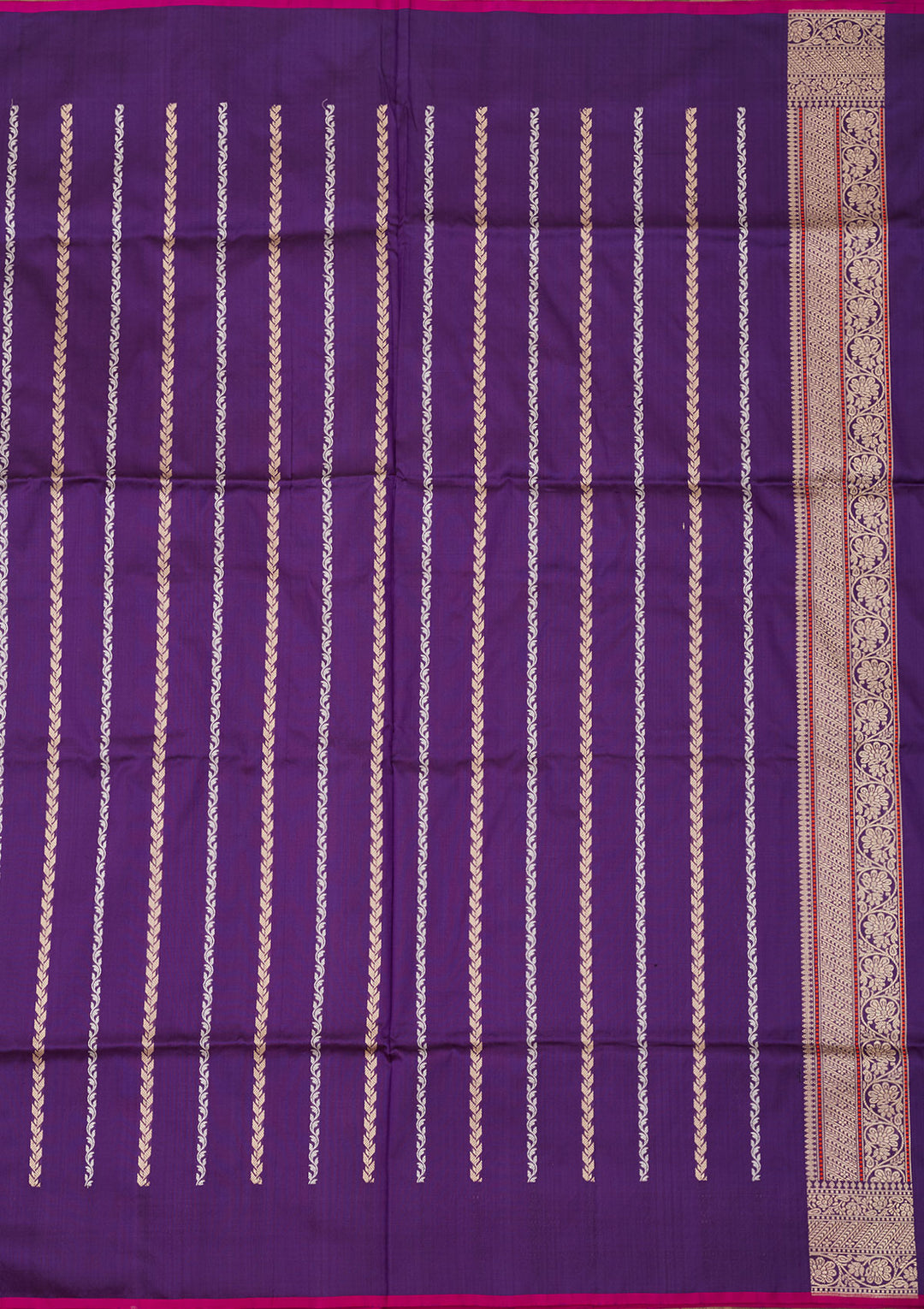 Purple Zariwork Pure Silk Saree