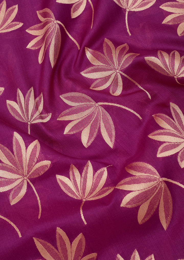 Purple Zariwork Pure Silk Saree
