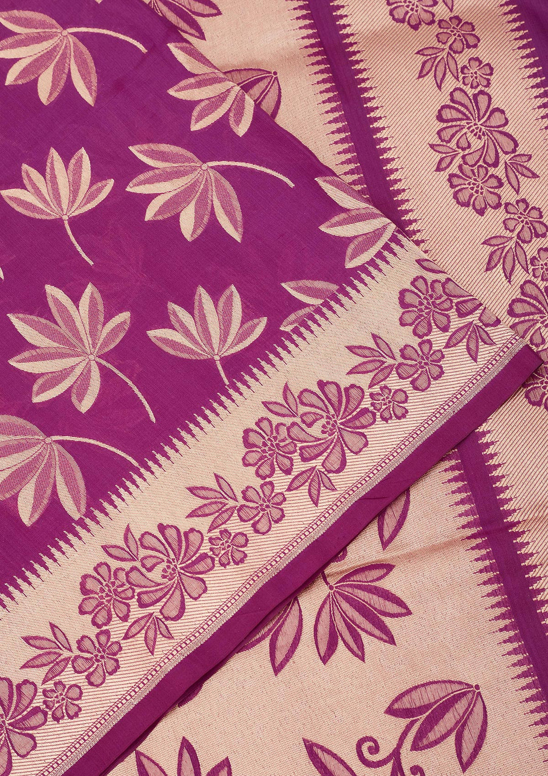 Purple Zariwork Pure Silk Saree