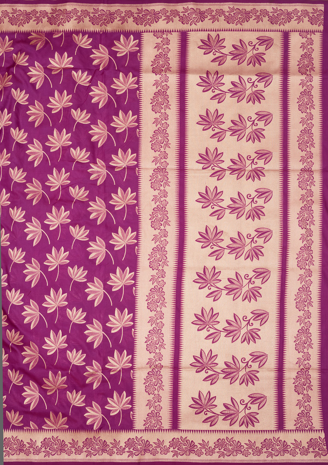Purple Zariwork Pure Silk Saree
