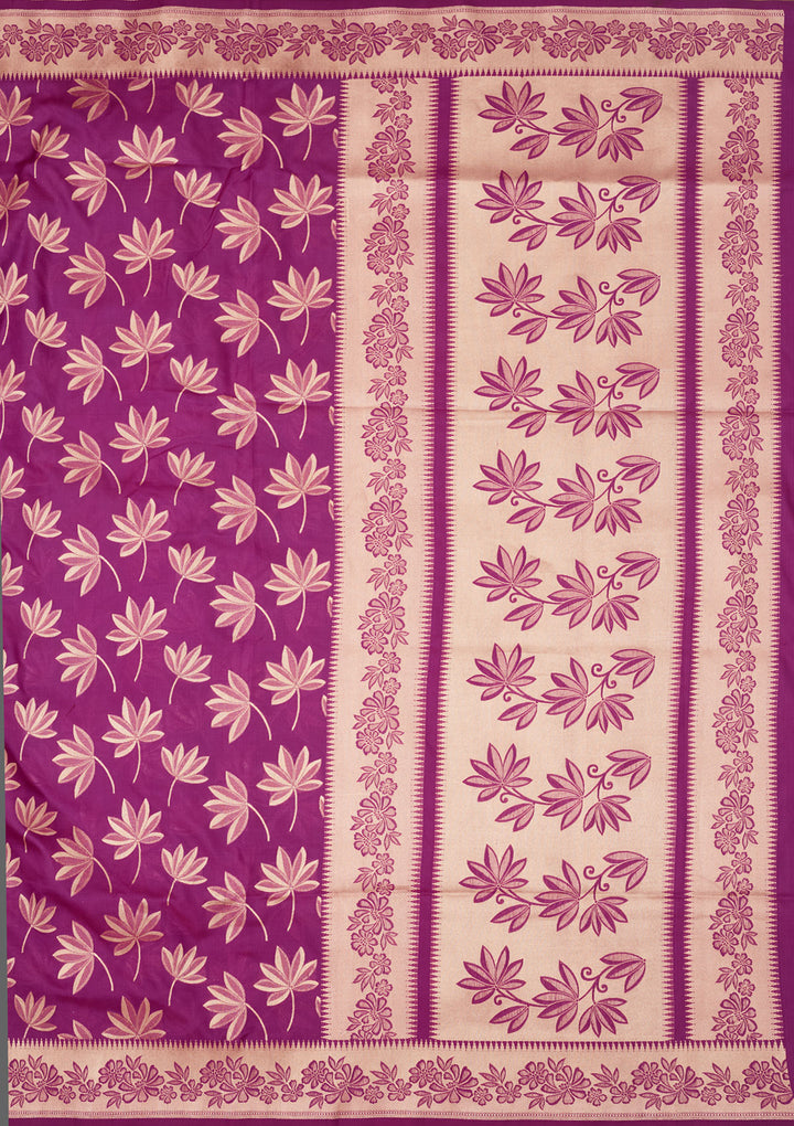 Purple Zariwork Pure Silk Saree