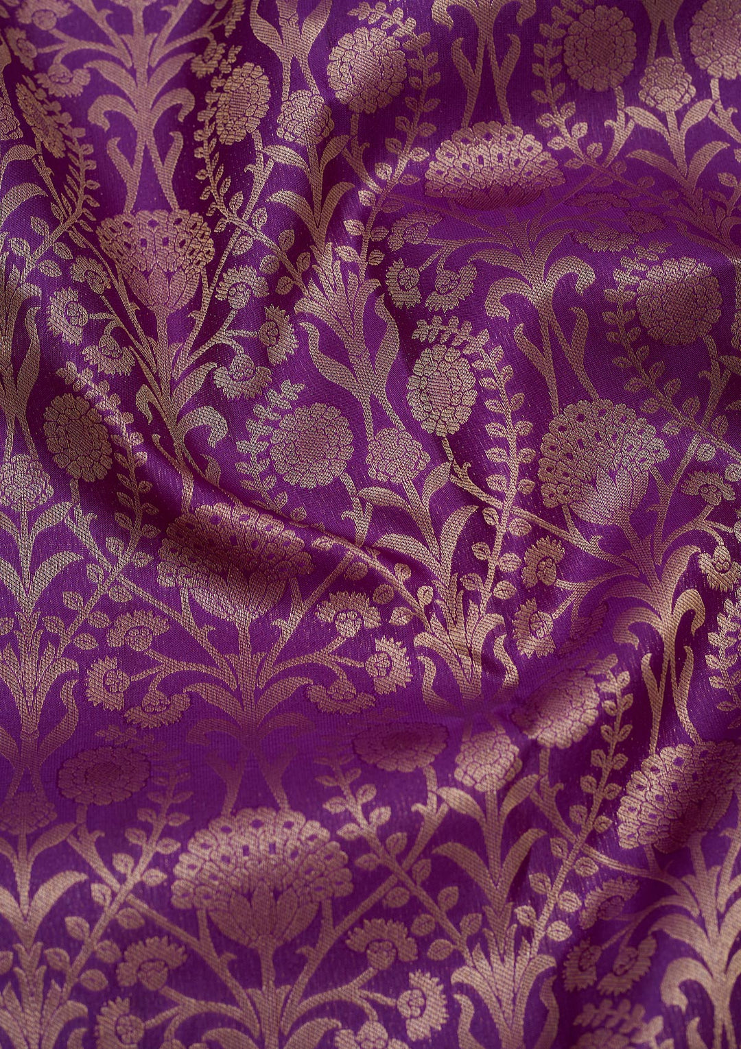 Purple Zariwork Pure Silk Saree