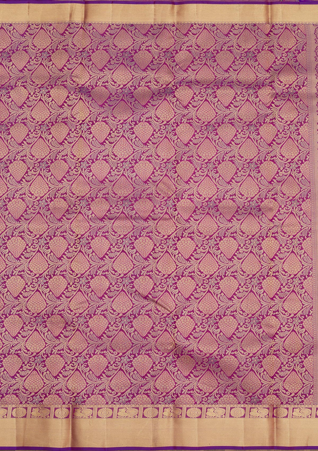 Purple Zariwork Pure Silk Saree