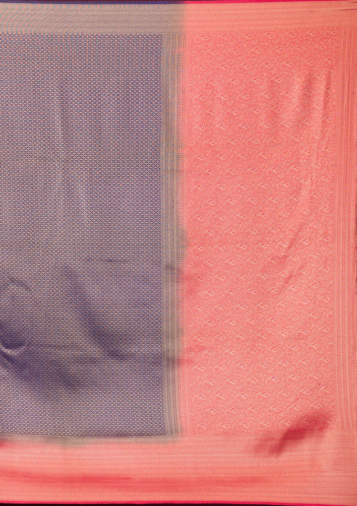 Purple Zariwork Soft Silk Saree