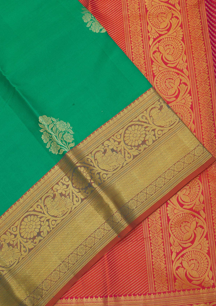 Rama Green Zariwork Pure Silk Saree
