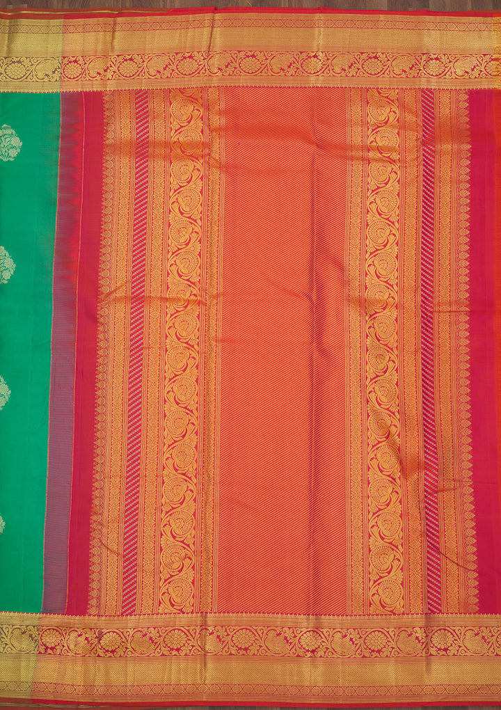 Rama Green Zariwork Pure Silk Saree