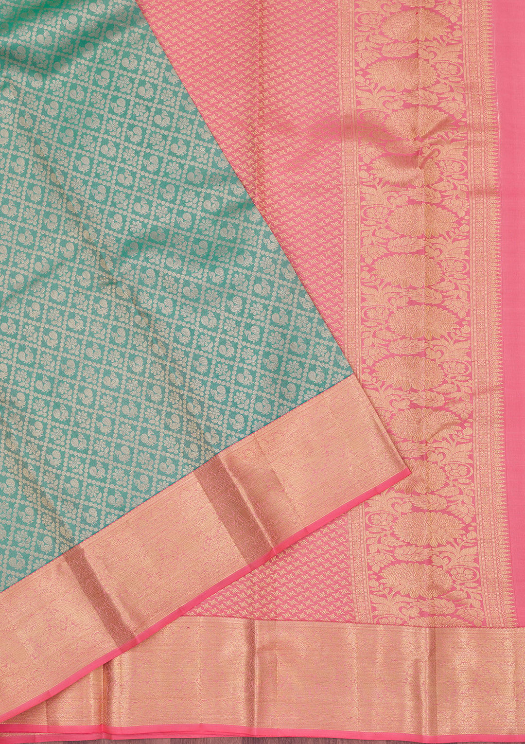 Rama Green Zariwork Pure Silk Saree