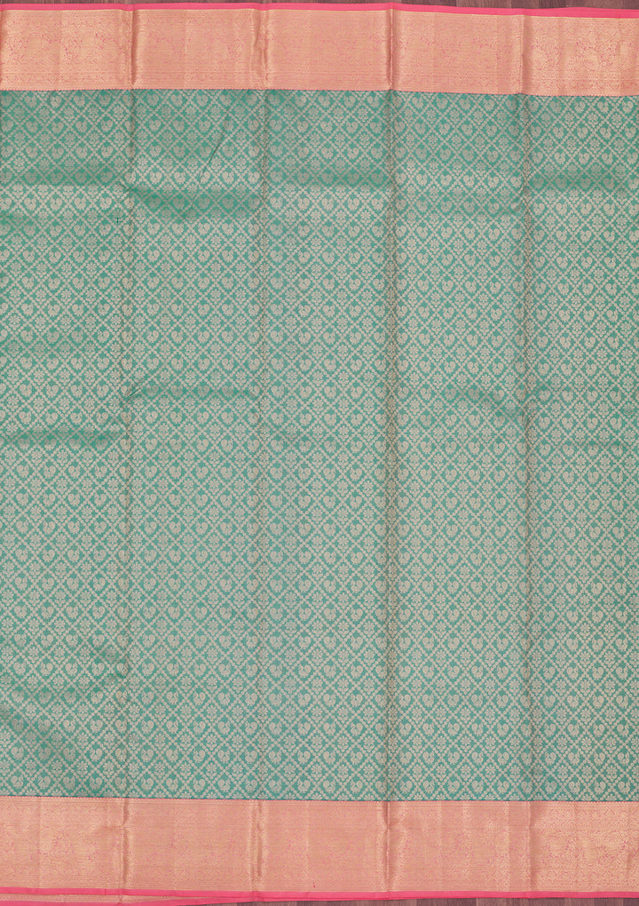 Rama Green Zariwork Pure Silk Saree