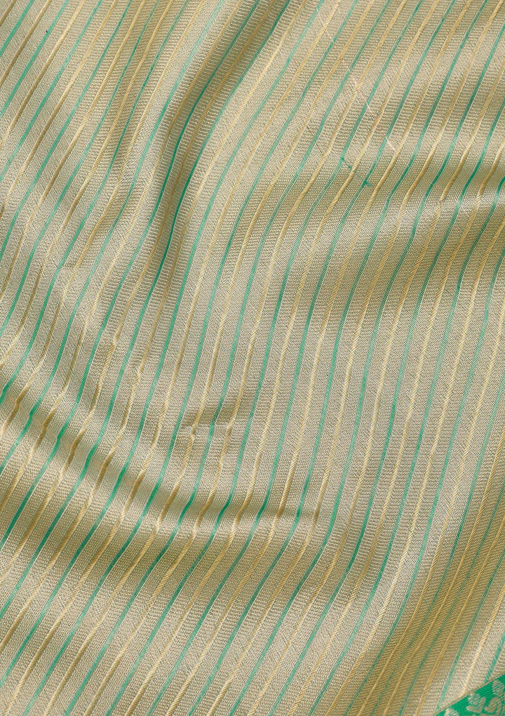 Rama Green Zariwork Pure Silk Saree