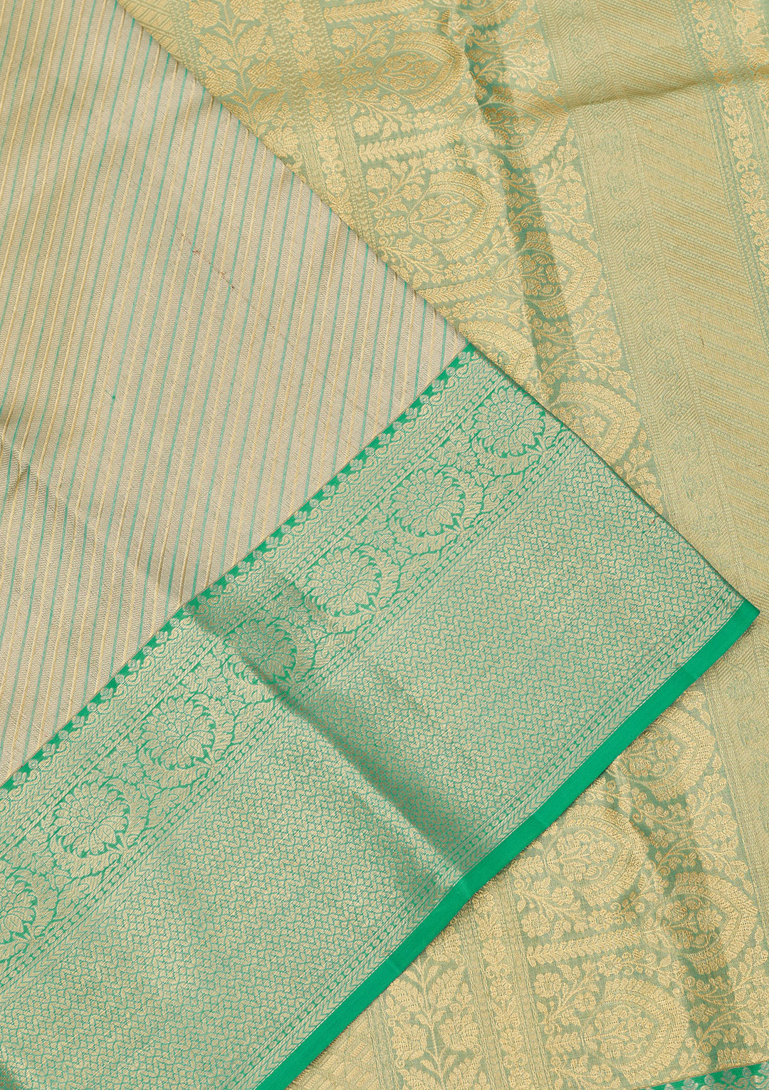 Rama Green Zariwork Pure Silk Saree