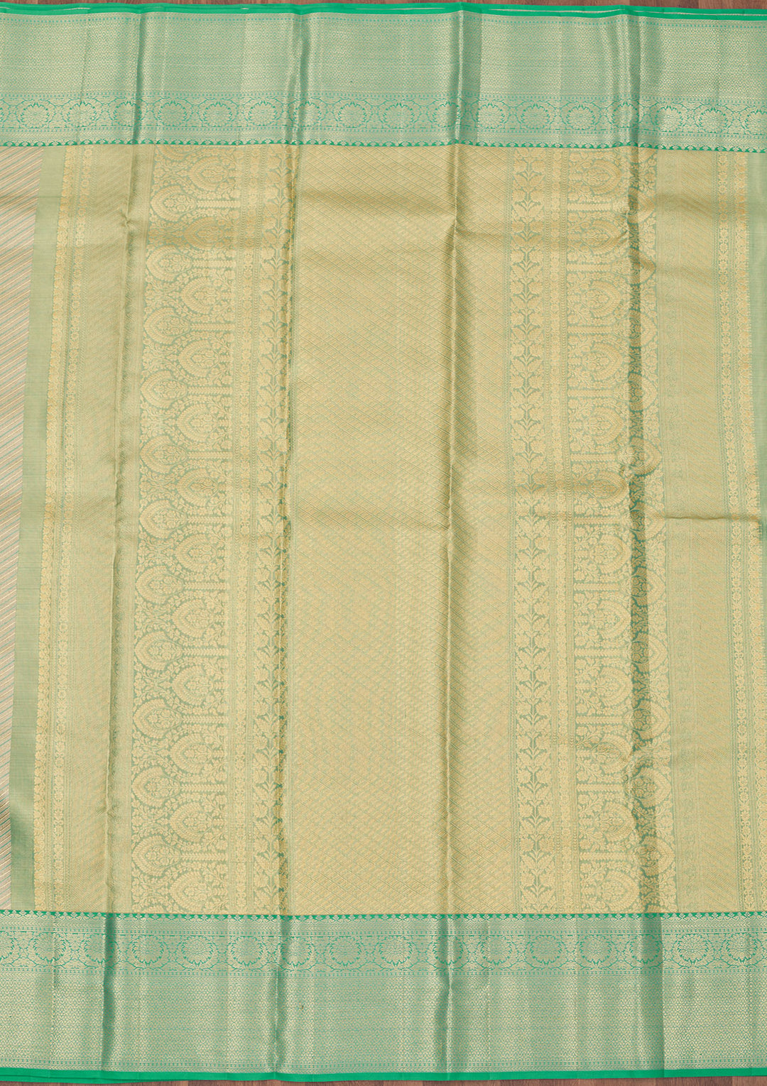 Rama Green Zariwork Pure Silk Saree