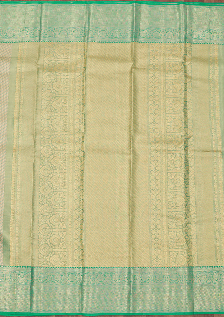 Rama Green Zariwork Pure Silk Saree