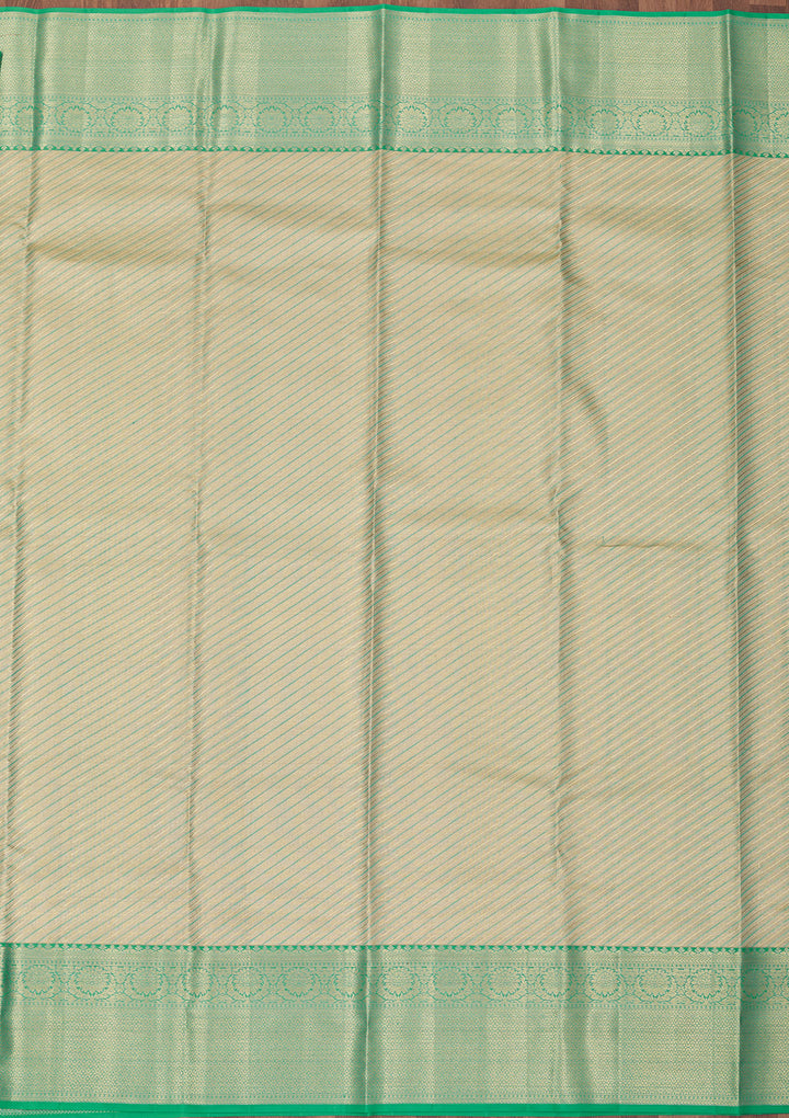 Rama Green Zariwork Pure Silk Saree