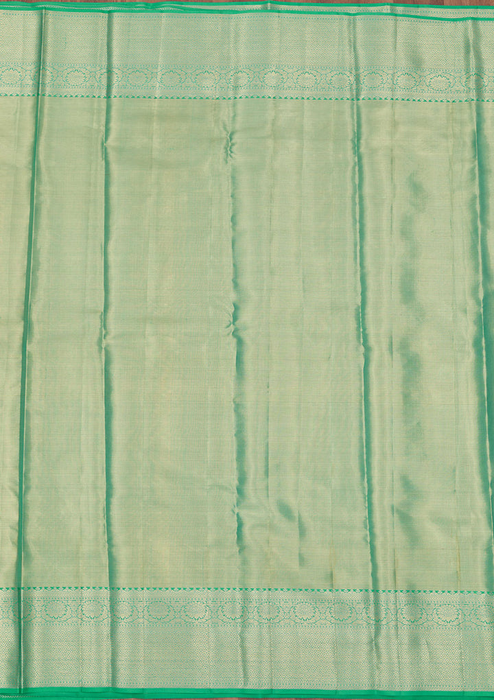 Rama Green Zariwork Pure Silk Saree