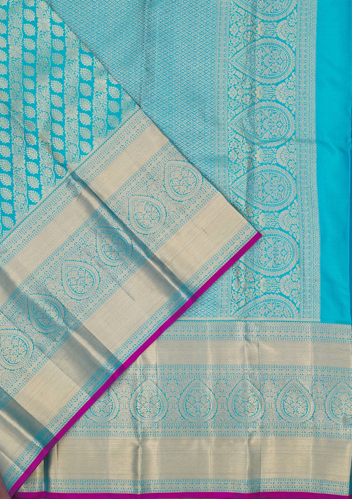 Rama Green Zariwork Pure Silk Saree