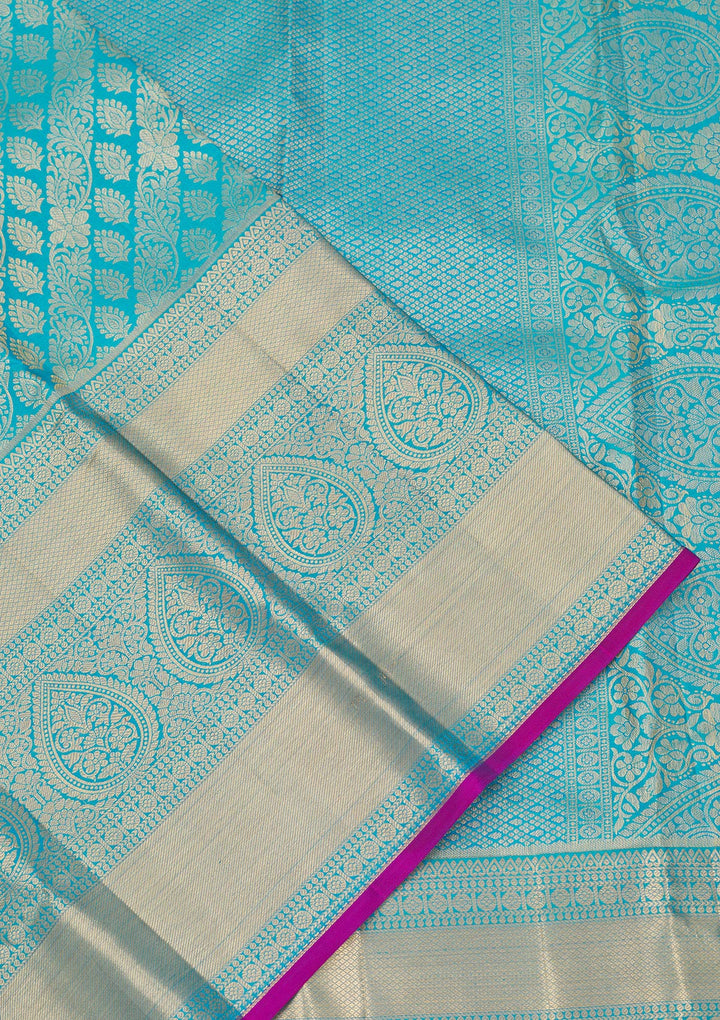 Rama Green Zariwork Pure Silk Saree