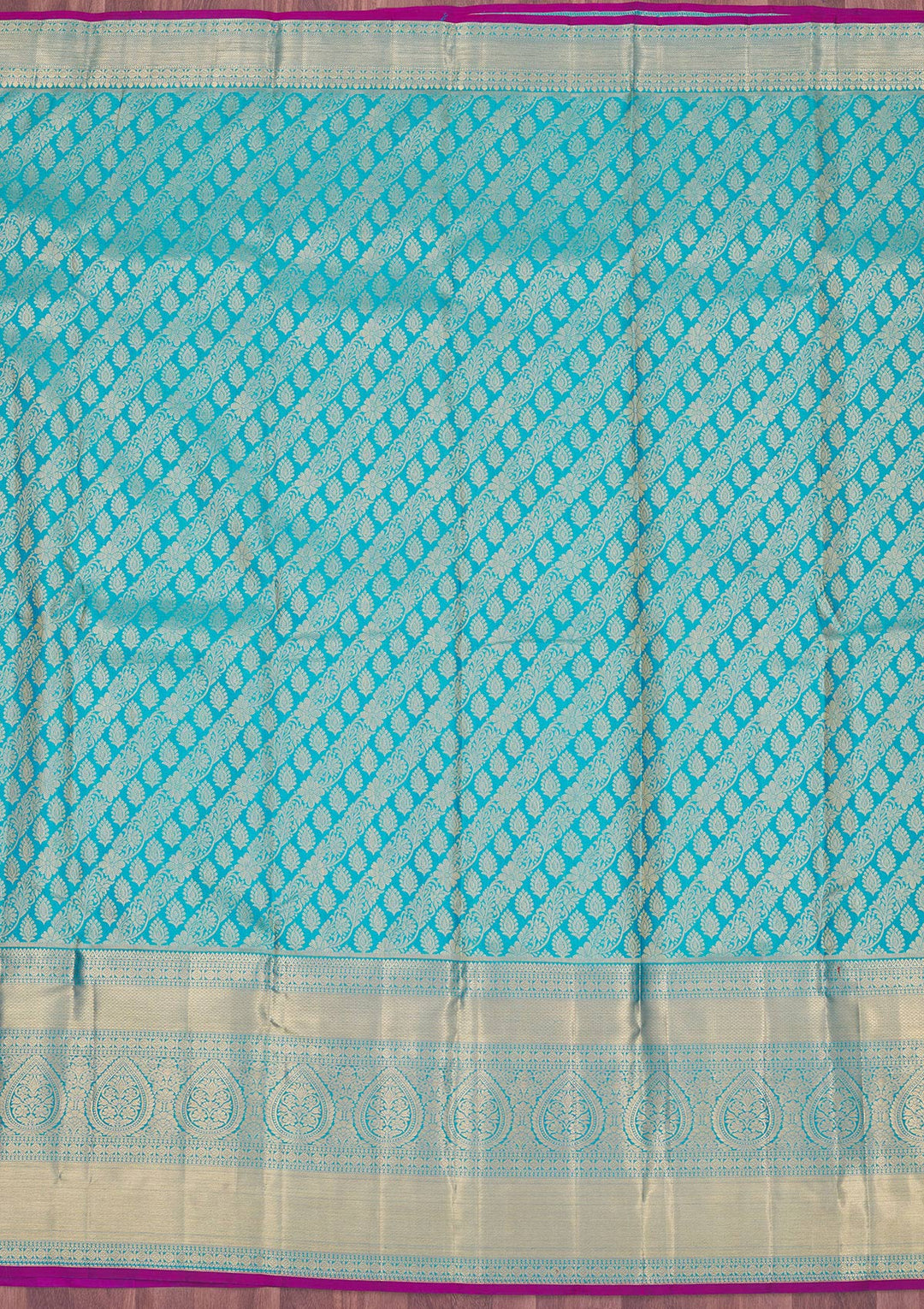 Rama Green Zariwork Pure Silk Saree