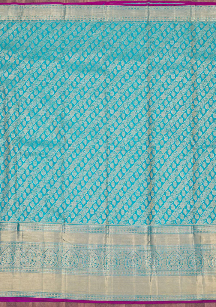 Rama Green Zariwork Pure Silk Saree