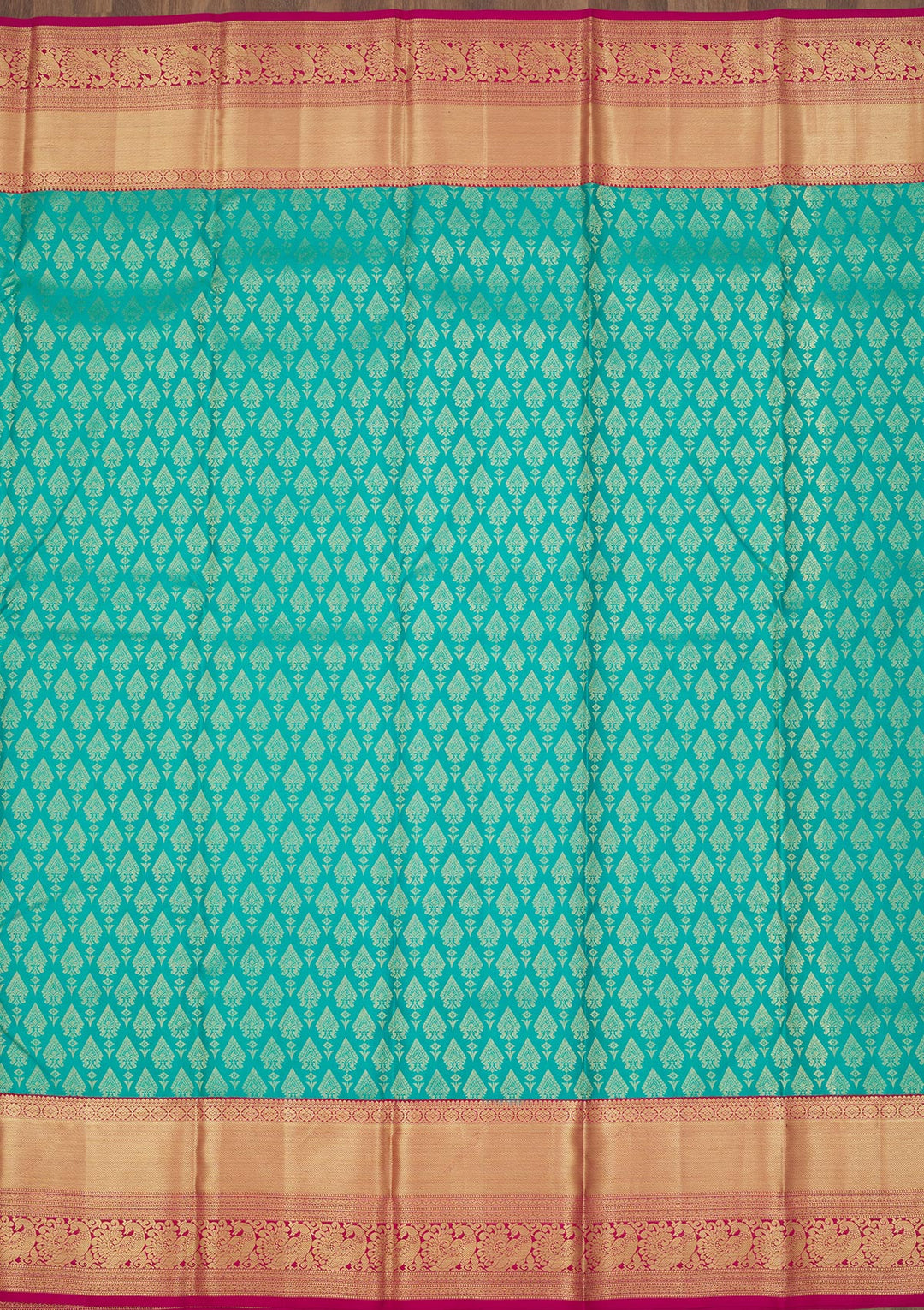 Rama Green Zariwork Pure Silk Saree