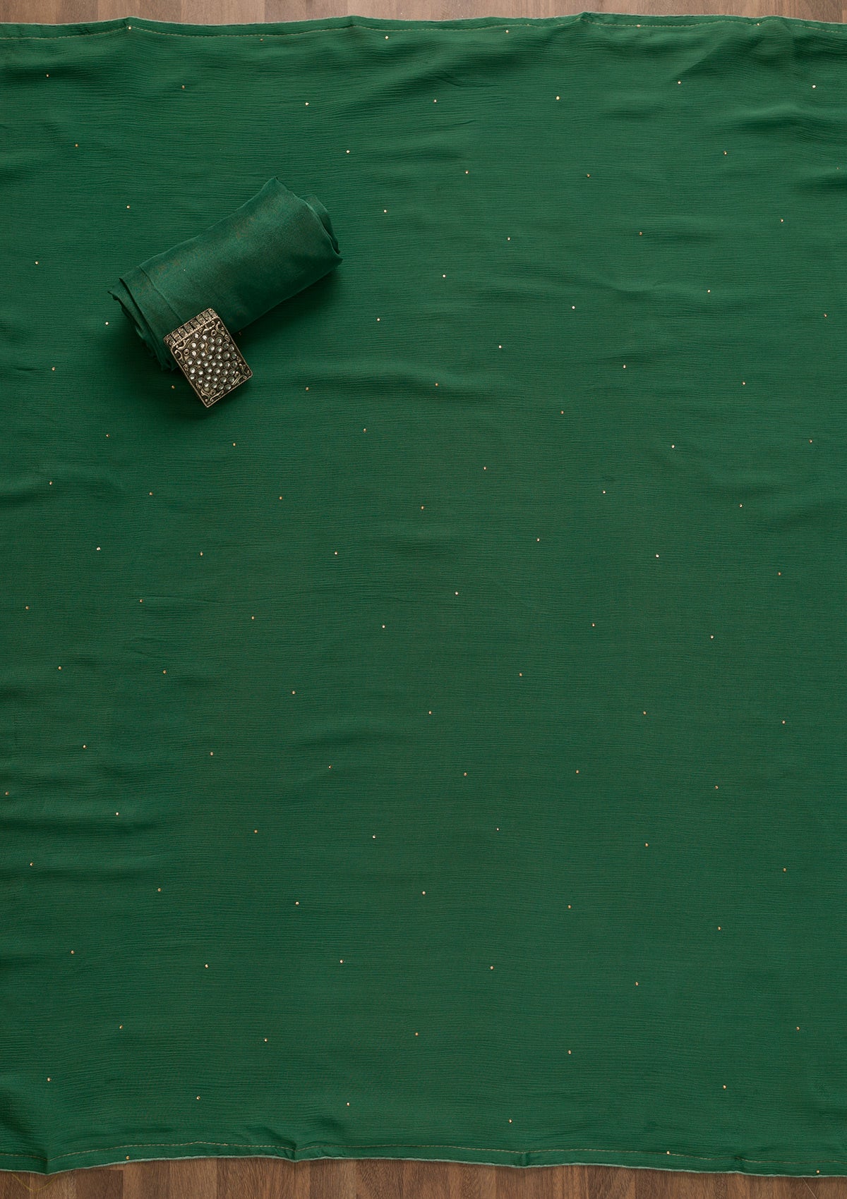 Rama Green Printed Brocade Unstitched Salwar Suit