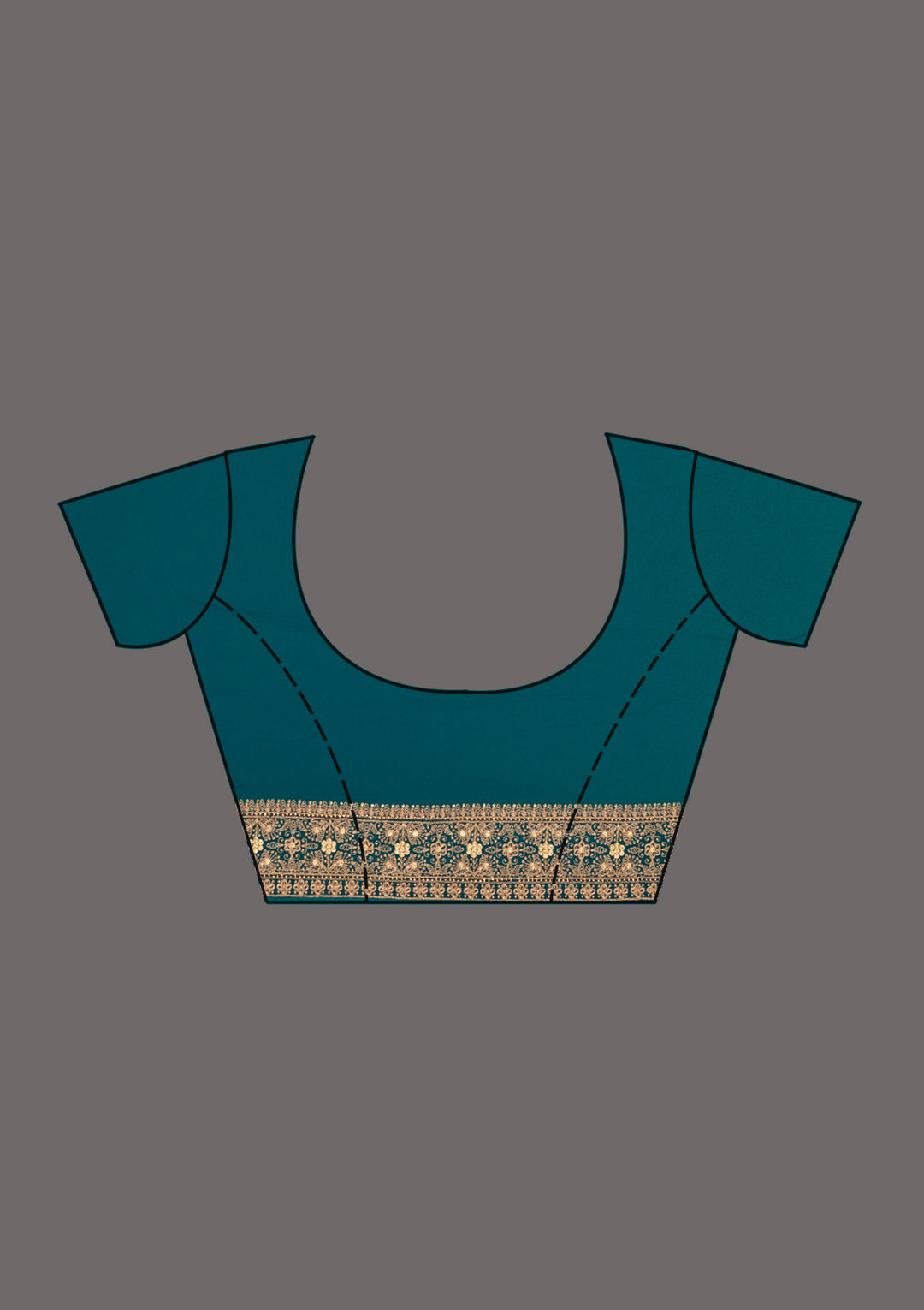 Rama Green Zariwork Georgette Saree