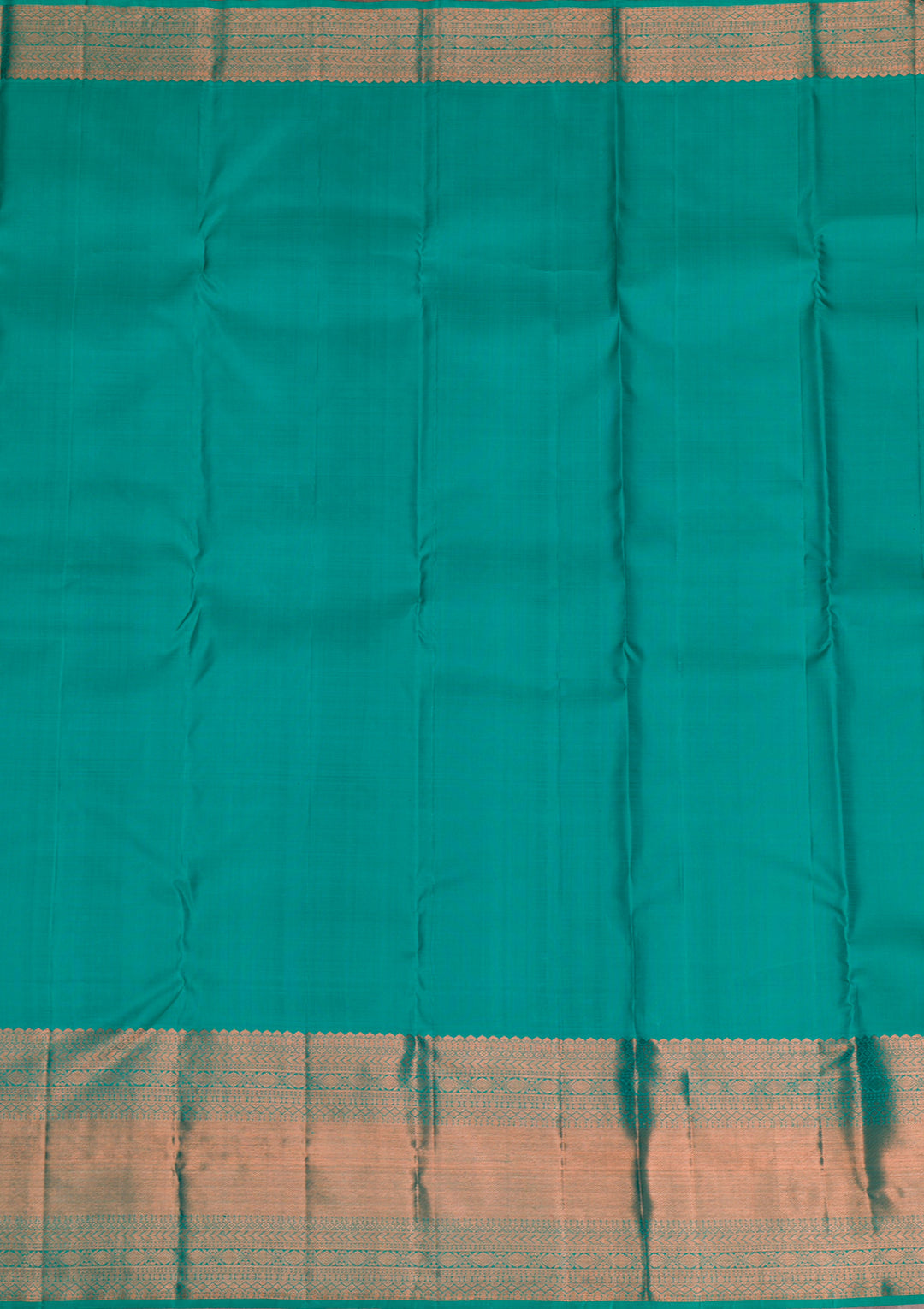 Rama Green Copper Zariwork Pure Silk Saree