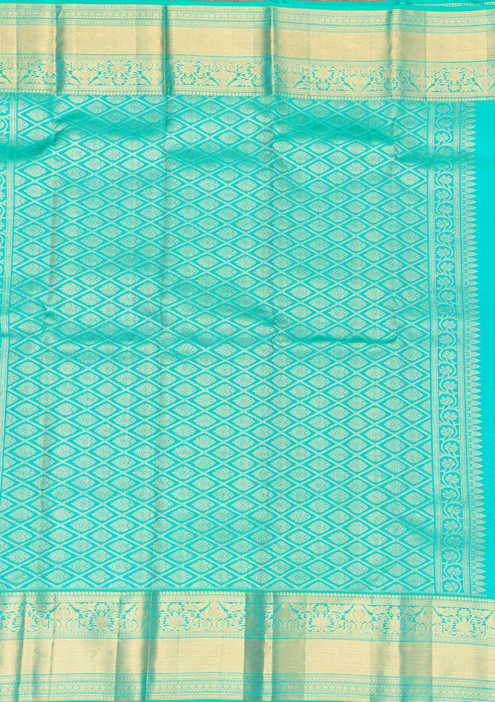 Rama Green Zariwork Pure Silk Saree