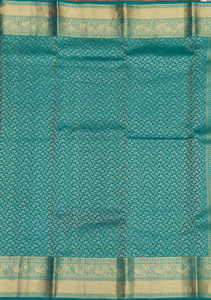 Rama Green Zariwork Pure Silk Saree