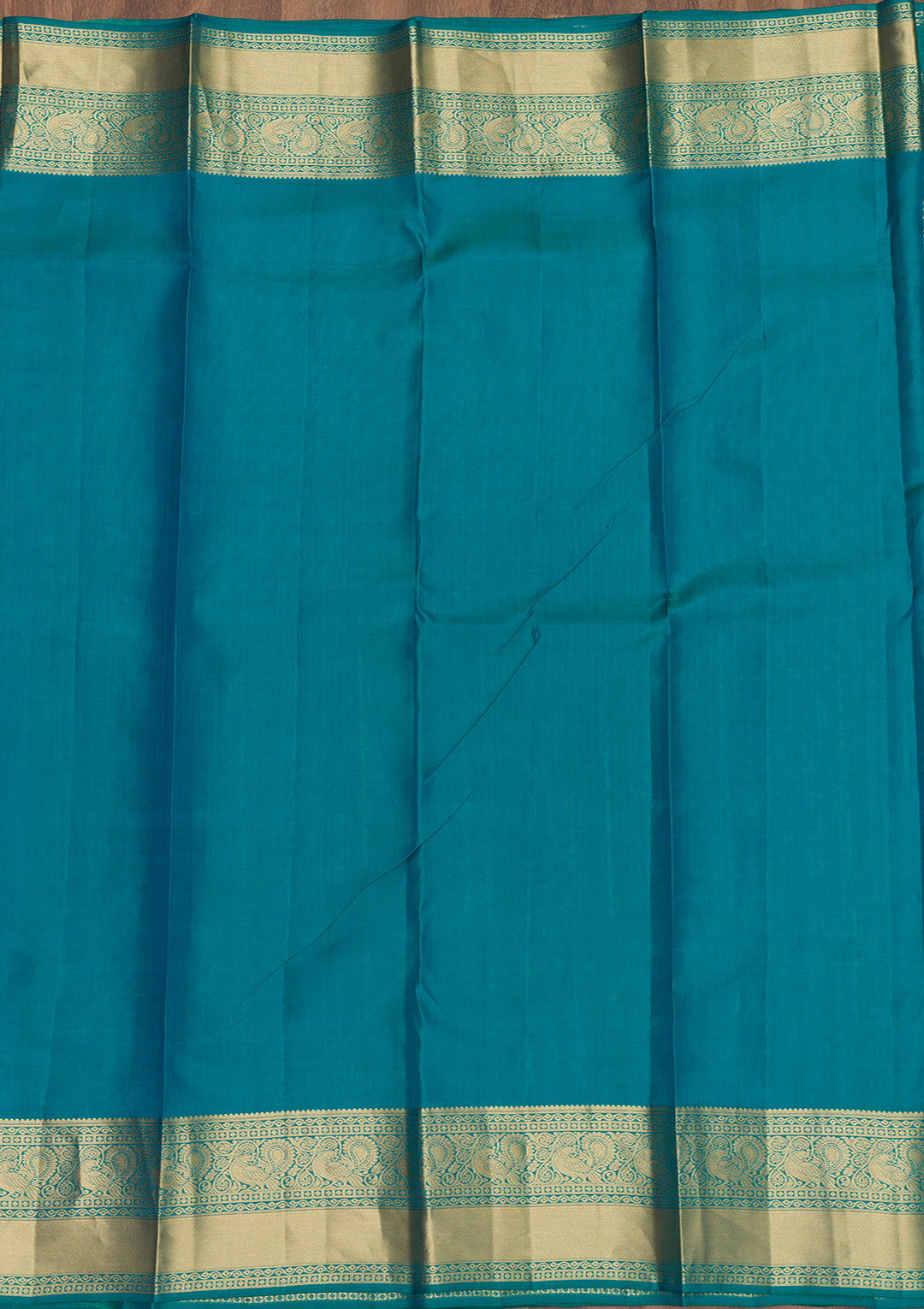 Rama Green Zariwork Pure Silk Saree