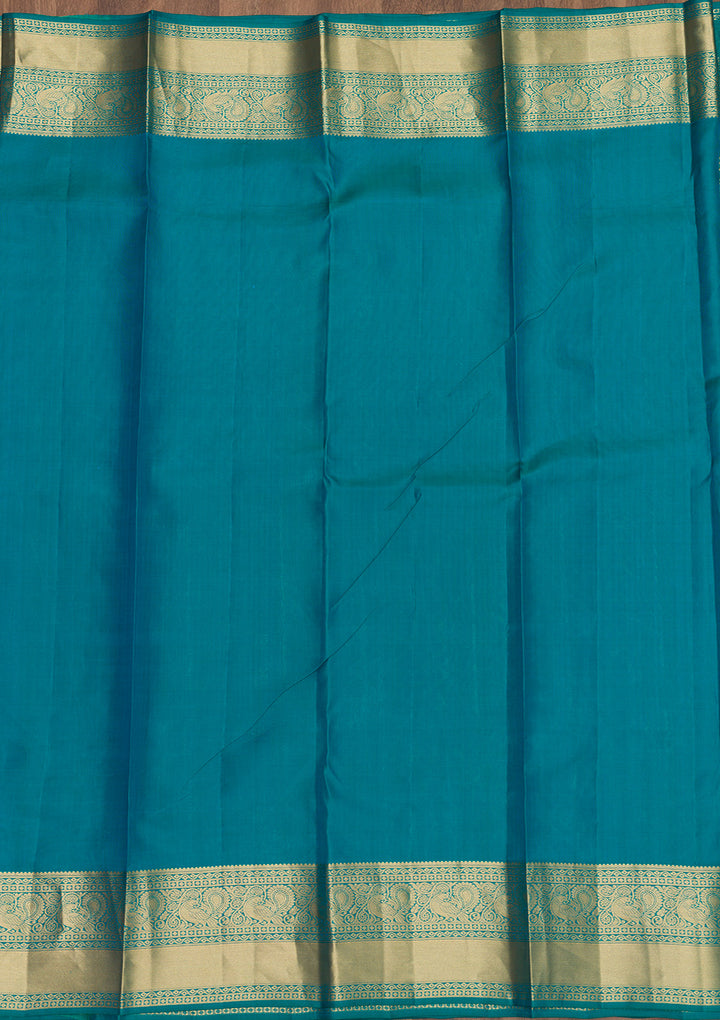 Rama Green Zariwork Pure Silk Saree