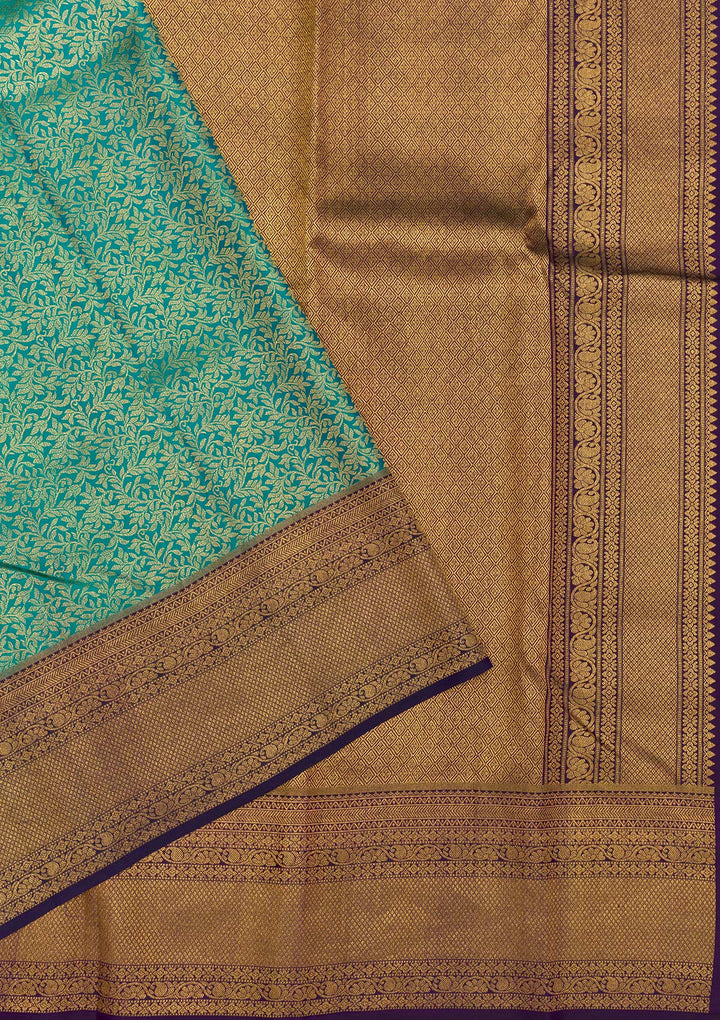 Rama Green Zariwork Banarasi Pure Silk Saree