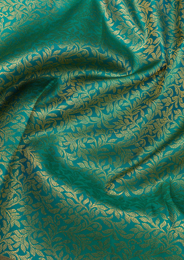 Rama Green Zariwork Banarasi Pure Silk Saree