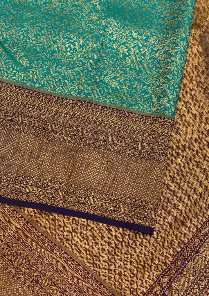 Rama Green Zariwork Banarasi Pure Silk Saree