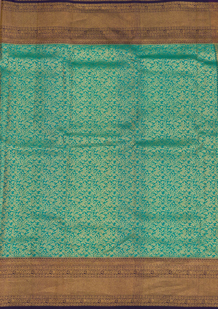 Rama Green Zariwork Banarasi Pure Silk Saree