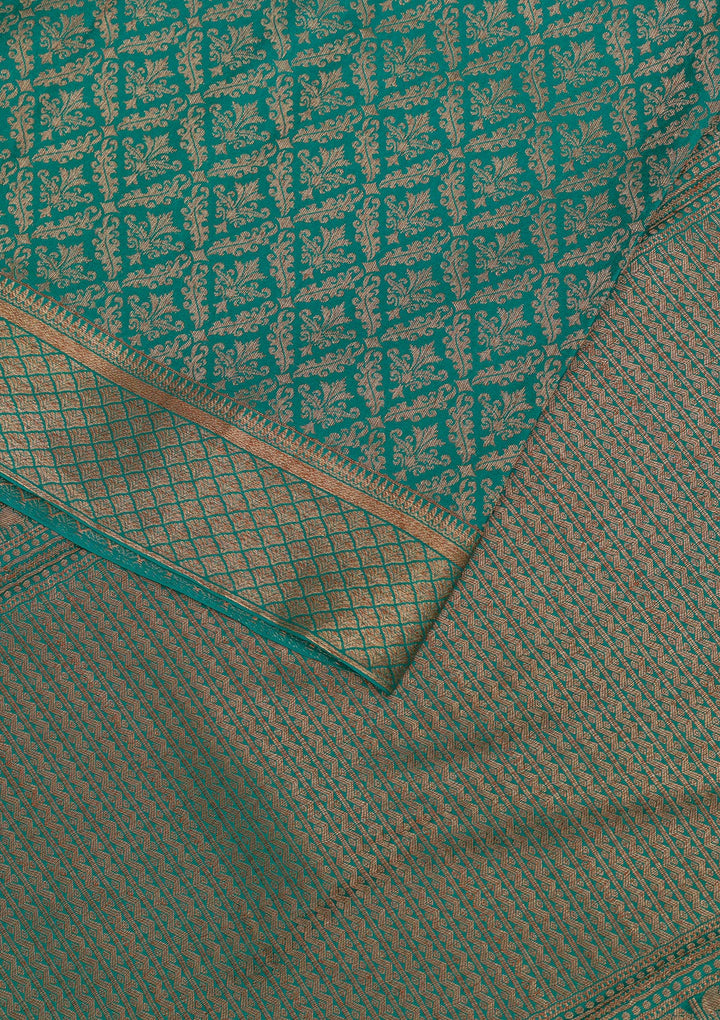 Rama Green Zariwork Banarasi Pure Silk Saree